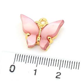 Gül Kurusu Sedefli Kelebek Takı Ucu