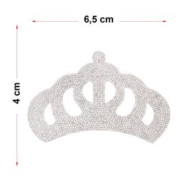Gümüş Kristal Taşlı Kraliçe Taç Motif Küçük Boy