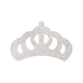 Gümüş Kristal Taşlı Kraliçe Taç Motif Küçük Boy