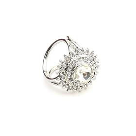 Gümüş Renk Taşlı Eşarp Şal Yüzüğü