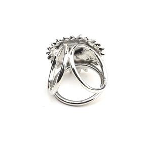 Gümüş Renk Taşlı Eşarp Şal Yüzüğü