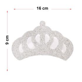 Gümüş Taşlı Prenses Tacı Motif Büyük Boy