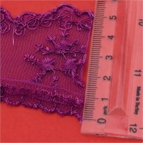 Güpür Dantel 9 metre Fransız Danteli Mor