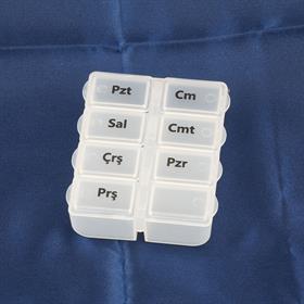 Haftalık 8 Bölmeli Hap Kutusu