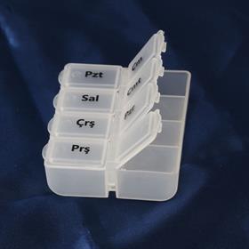 Haftalık 8 Bölmeli Hap Kutusu