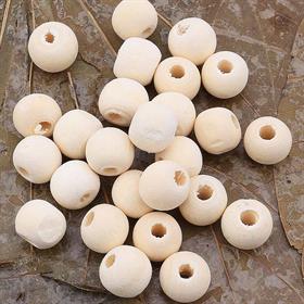 Ham Ahşap Tahta Boncuk ( 50 Adet )