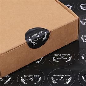 HandMade With Love Siyah Sticker