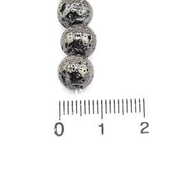 Hematit Kaplamalı Lav Taşı Boncuk