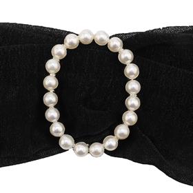 İnci Süslemeli Kemer ve Şal Tokası