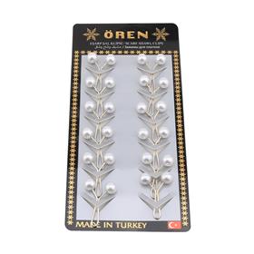 İnci Taşlı Eşarp Şal Klipsi 12 adet