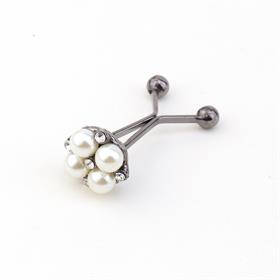 İncili Döküm Eşarp Şal Klipsi