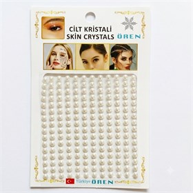 İncili Şerit Yüz Cilt Taşı Sticker