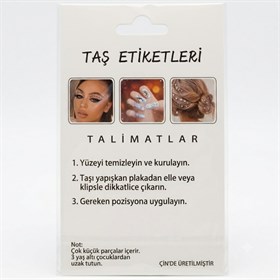 İncili Yüz Cilt Tırnak Taşı Sticker