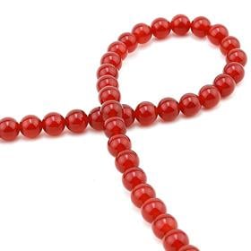 Kahverengi Doğal Akik Taşı Boncuk