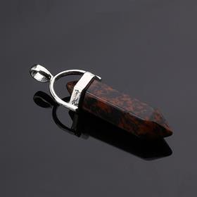 Kahverengi Obsidyen Taş Takı Ucu