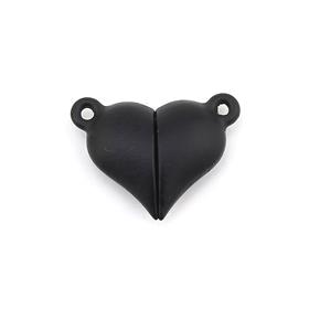 Kalp Şeklinde Mıknatıslı Bileklik Klipsi Siyah