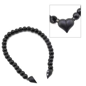 Kalp Şeklinde Mıknatıslı Bileklik Klipsi Siyah