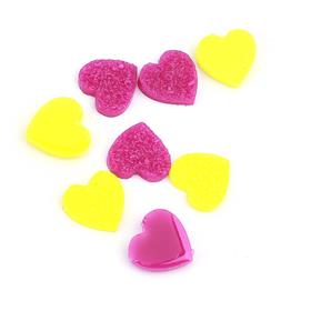 Kalp Şeklinde Polyester Taş 12 mm (10 adet)