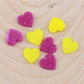 Kalp Şeklinde Polyester Taş 12 mm (10 adet)