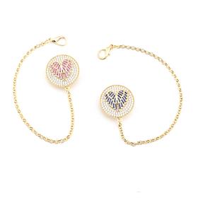 Kanat Figürlü, Zirkon Taşlı Emzik Askısı