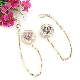 Kanat Figürlü, Zirkon Taşlı Emzik Askısı