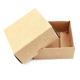 Kapaklı Kraft Kutu 7x7x3 cm (10 Adet)