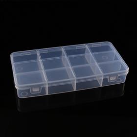 Kapaklı Şeffaf Taş ve Boncuk Kutusu 12 Bölmeli