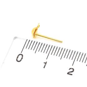 Kapamalı ve Halkalı Gold Küpe Çivisi