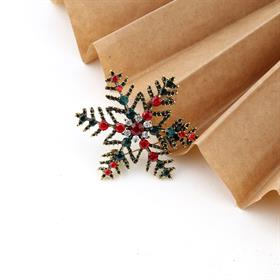 Kar Tanesi Antik Broş