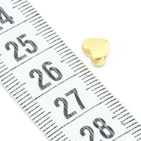 Metal Kalp Boncuk 5 Adet