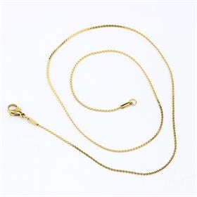 Kararmaz Çelik Altın Renk Kolye Zinciri 45 cm
