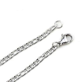 Kararmaz Çelik Gümüş Kalın Kolye Zinciri 45 cm