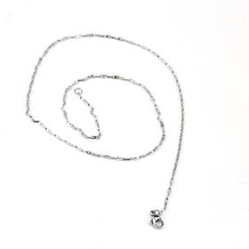 Kararmaz Çelik Gümüş Kolye Zinciri 45 cm