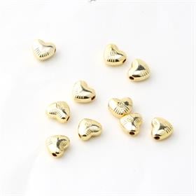 Kararmaz Gold Metal Kalp Takı Boncuğu