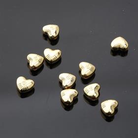 Kararmaz Gold Metal Kalp Takı Boncuğu