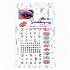 Kendinden Yapışkanlı Kristal Taş Sticker Seti Karışık Desen Kristal Janjan