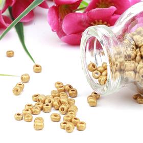 Kesme Kum Cam Boncuk Altın 6/0