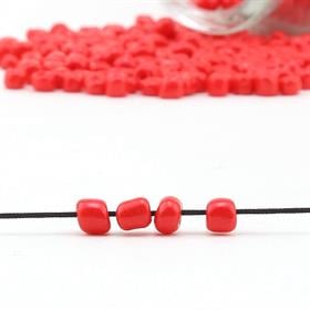 Kesme Kum Cam Boncuk Kırmızı