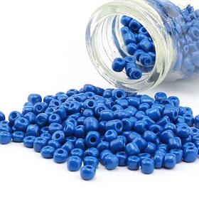 Kesme Kum Cam Boncuk Mavi