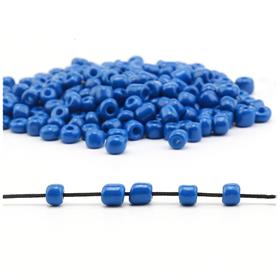 Kesme Kum Cam Boncuk Mavi