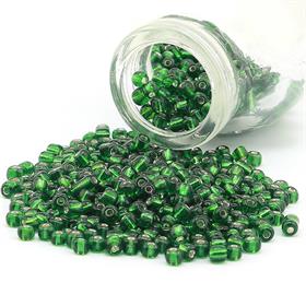 Kesme Kum Cam Boncuk Şeffaf Yeşil