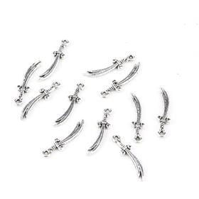 Kılıç Figür Metal Takı ve Tesbih Ucu (10 Adet)