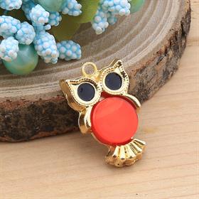 Kırmızı Sedefli Baykuş Takı Ucu