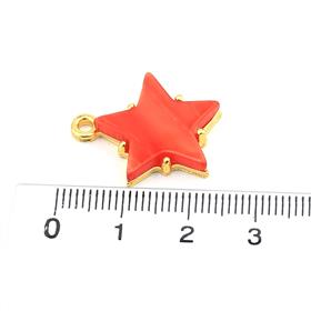 Kırmızı Sedefli Yıldız Takı Ucu