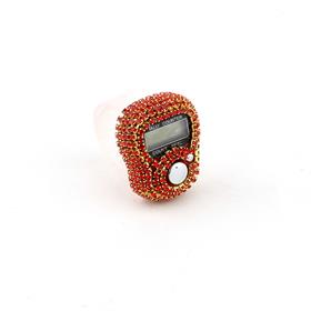 Kırmızı Taşlı Dijital Zikirmatik Tesbihmatik