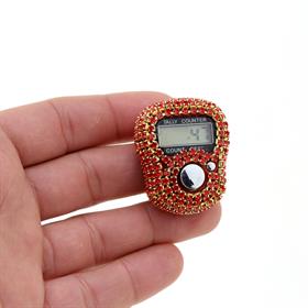 Kırmızı Taşlı Dijital Zikirmatik Tesbihmatik
