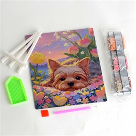 Köpek Desen Elmas Mozaik Seti / Hobi Kiti (21x25)