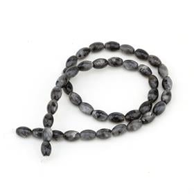 Koyu Gri Jasper Taşı Arpa Boncuk