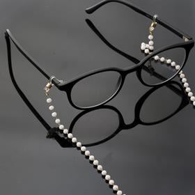 Krem Boncuklu Gözlük İpi Zinciri