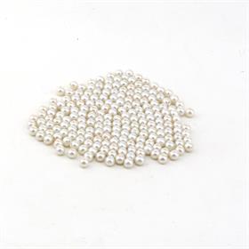 Krem Cam İnci Boncuk 8 mm 100 adet